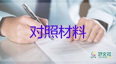 十对照检查材料7篇