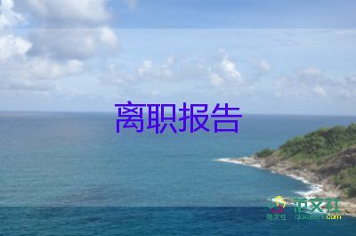 仓管员辞职报告6篇